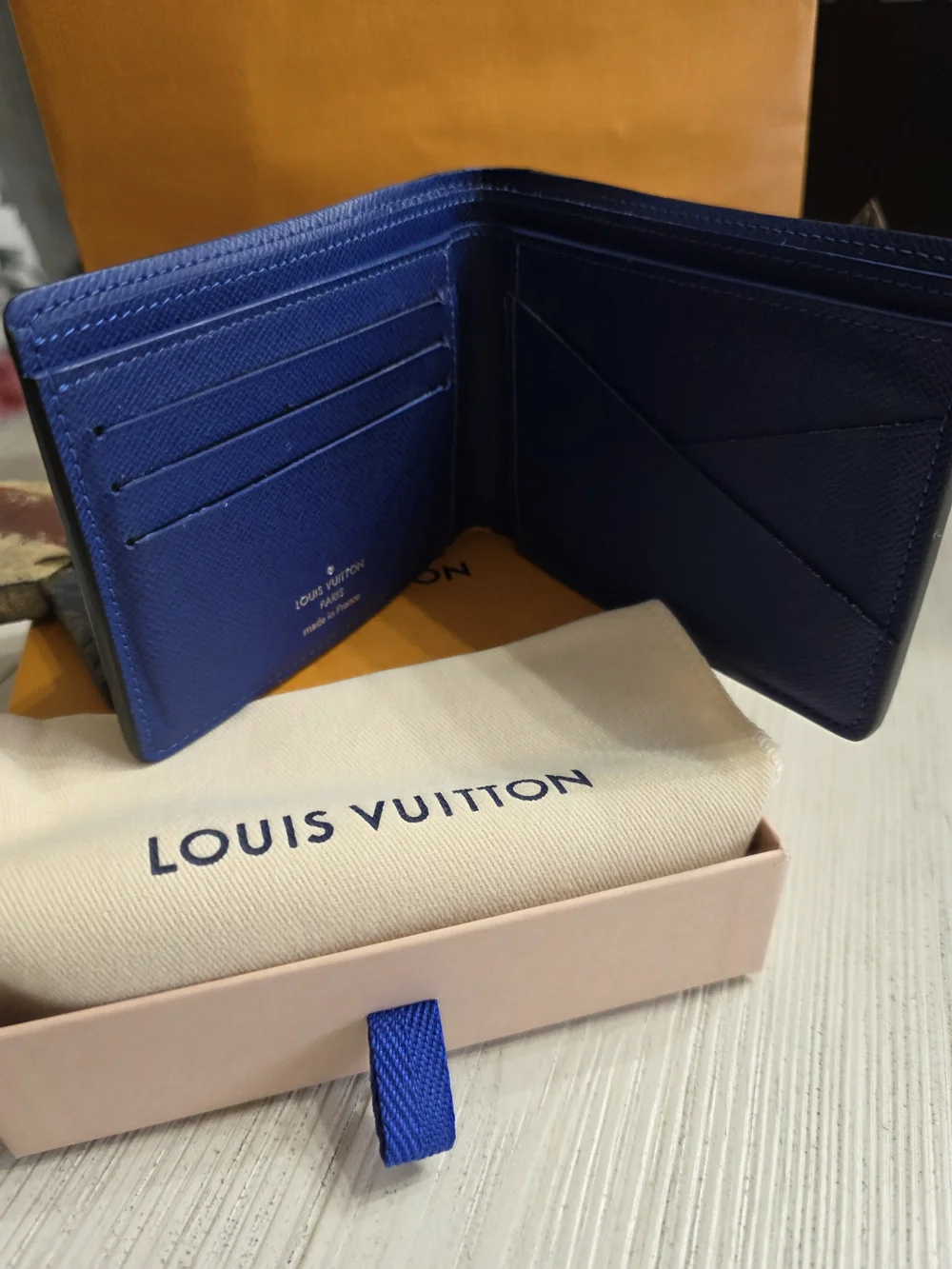 Louis Vuitton Blue Monogram Leather Wallet